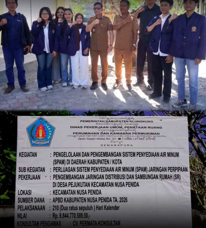 Bupati Klungkung menghadiri langsung Sosialisasi Pekerjaan Pengembangan Jaringan Distribusi dan Sambungan Rumah (SR) di Kantor Perbekel Desa Pejukutan