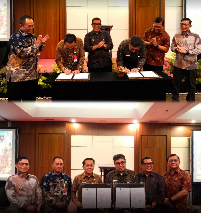 Bupati Klungkung, I Made Satria menghadiri kegiatan Evaluasi Progres Pelaksanaan Proyek Infrastruktur melalui skema Kerja Sama Pemerintah Daerah dengan Badan Usaha (KPDBU) se-Provinsi Bali