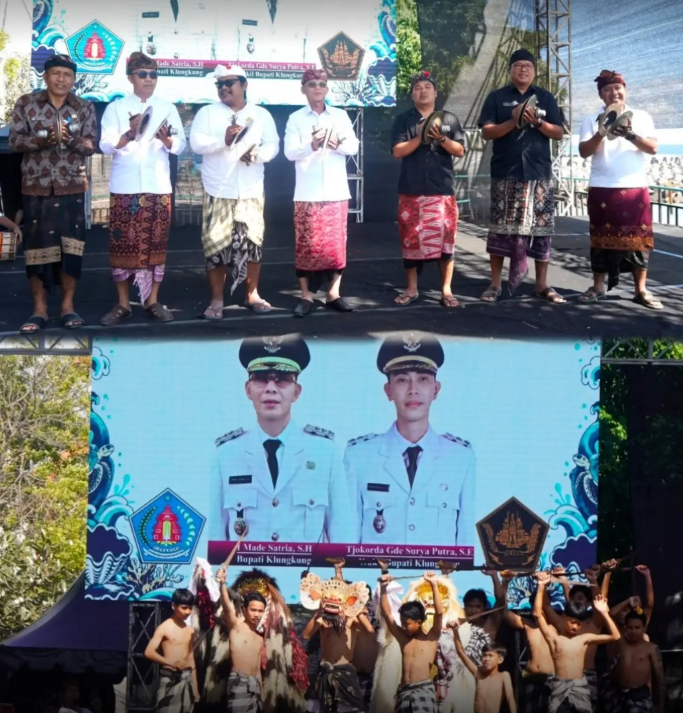 Bupati Klungkung, I Made Satria, resmi membuka Surya Metu Festival Vol. III Tahun 2026 di Pesisir Pantai Tanjung Kerambitan